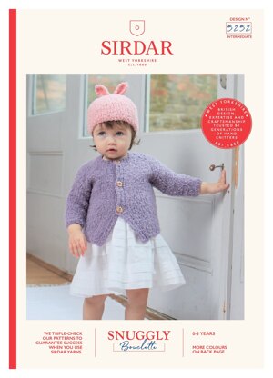 Cardigan & Hat in Sirdar Snuggly Bouclette - 5252 - Downloadable PDF