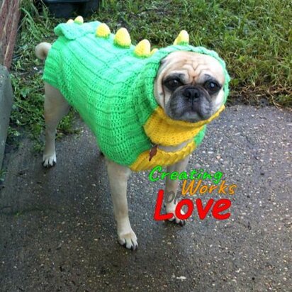 Dino Dog Sweater Costume