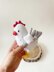 Helen, the crocheted plush hen