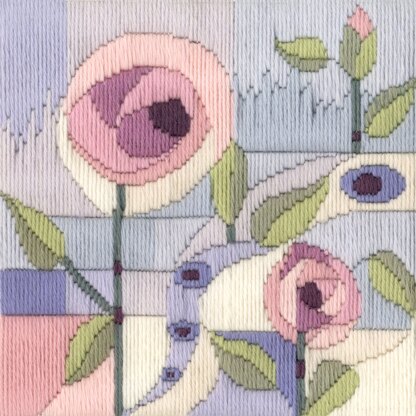 Bothy Threads Rose Arbour by Rose Swalwell Long Stitch Kit - 18 x 18cm