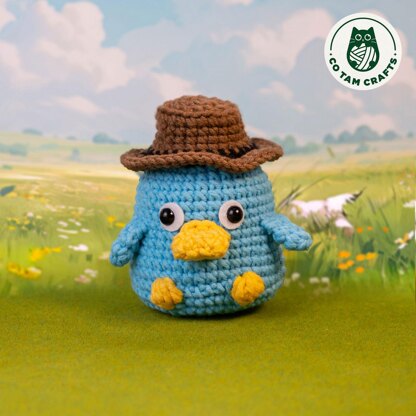 Perry the Platypus Lip Balm Keychain
