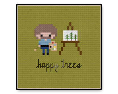 Happy Trees Bite Size - PDF Cross Stitch Pattern