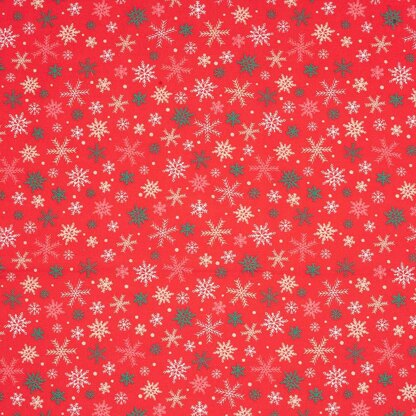 LoveCrafts Christmas Village - Snowflakes Red