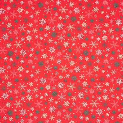 LoveCrafts Christmas Village - Snowflakes Red