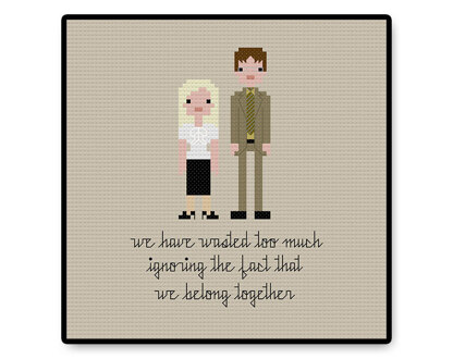 Angela and Dwight in Love - PDF Cross Stitch Pattern