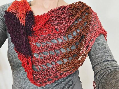 Vermillion shawl