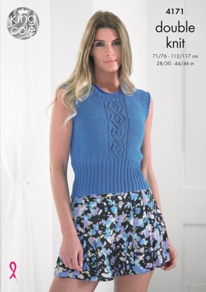 Summer Top and Sweater in King Cole Bamboo DK - 4171 - Downloadable PDF
