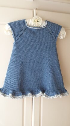 Ella's upcycled denim dress