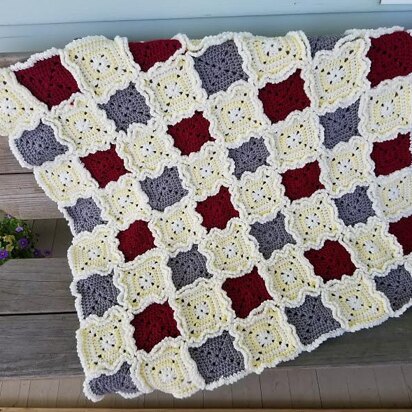 Rag Quilt Style Baby Blanket