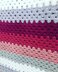 Granny Stripe Crochet Blanket with Crab Stitch Border