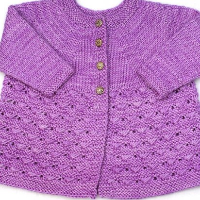 Seeds of Spring Baby Cardi in Red Heart Soft Baby Steps Solids