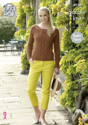Sweater & Cardigan in King Cole Luxury Merino DK - 4938 - Leaflet