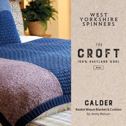 Calder Basket Weave Blanket & Cushion in West Yorkshire Spinners - DPB0246 - Downloadable PDF