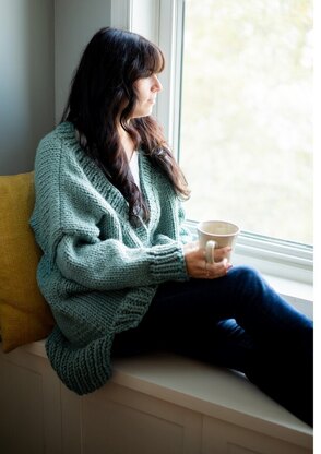 Back to Basics - Knit Cardigan in Lion Brand - L90157 - Downloadable PDF