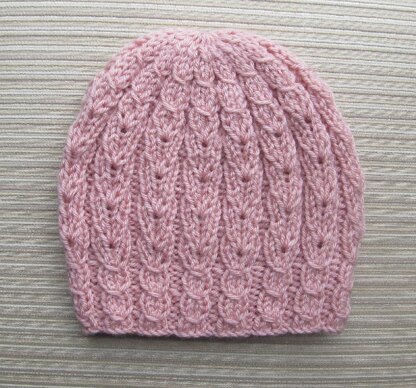 Hat with Eyelet Braids for a Lady