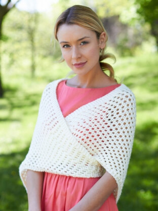 Knit Triangular Shawl in Caron Simply Soft - Downloadable PDF