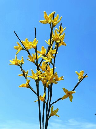 Easter tree yellows bells flower twig Forsythia spring flower