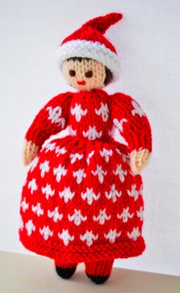 Anneke - Christmas Elf Folk Doll Knitting Pattern