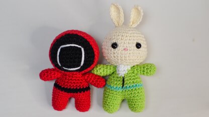 Squid Game Army amigurumi crochet doll pattern