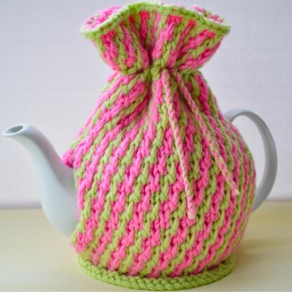 Marshmallow 4 Cup Teapot Cosy Knitting Pattern