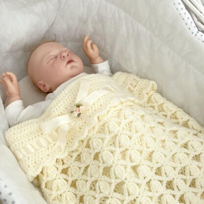 208-Moses Basket Blanket Crochet Pattern - 208