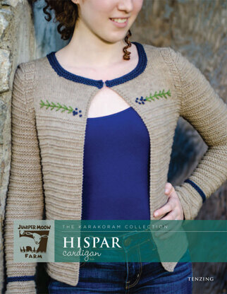 Hispar Cardigan in Juniper Moon Farm Tenzing