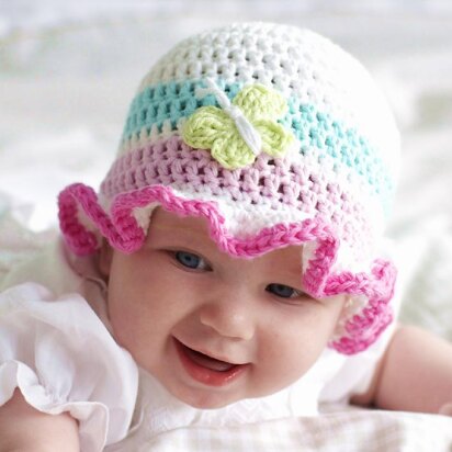 Crochet Hat Pattern, 'Ruffles'