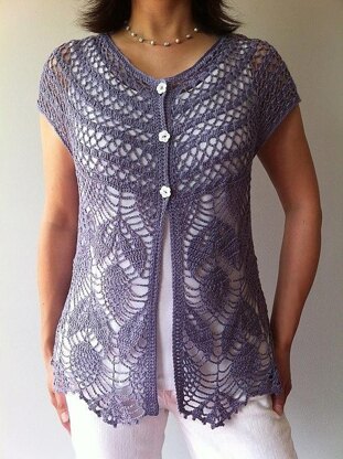 Jamie - short sleeve vest Crochet pattern by Vicky Chan Designs ...