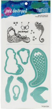 Spellbinders Clear Stamp & Die Set By Jane Davenport - Mermaid Paper Doll