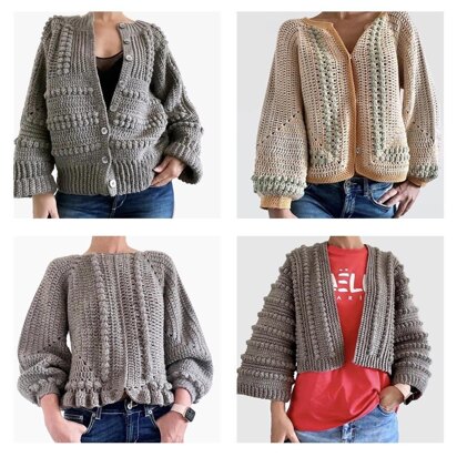 4 Women Cardigan Sweater Patterns