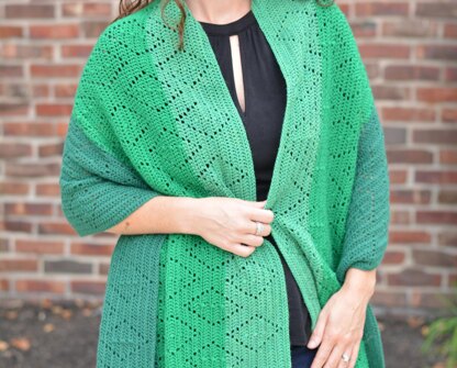 Diamond Cutout Shawl