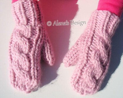 Cabled Mittens For All