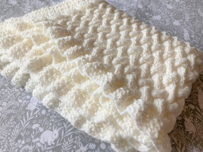 Wicker Basket-Weave Baby Blanket