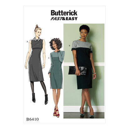 Butterick Misses'/Miss Petite Paneled Dresses with Yokes B6410 - Sewing Pattern