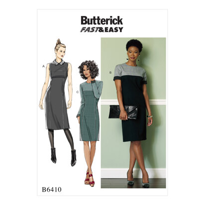 Butterick Paneelkleider mit Passe für Damen und junge Damen B6410 - Schnittmuster