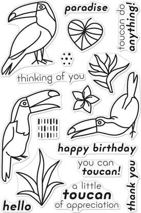 Hero Arts Clear Stamps 4"X6" - Hello Toucan