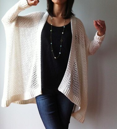 Angela - easy trendy cardigan (crochet)