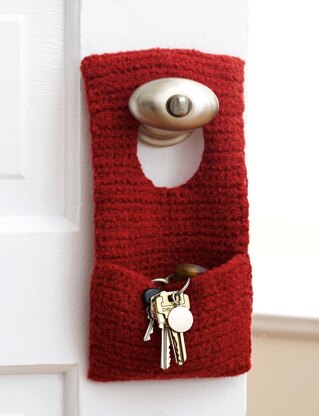 Felted Door Knob Organizer (To Crochet) in Patons Classic Wool Worsted