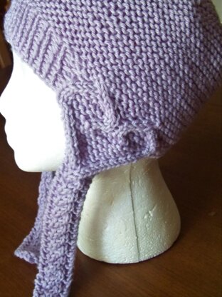 Hearts earflap hat for child