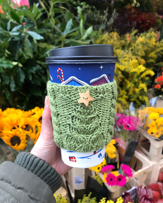 Tree coffee cup cozy