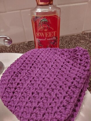 Half double crochet washcloth