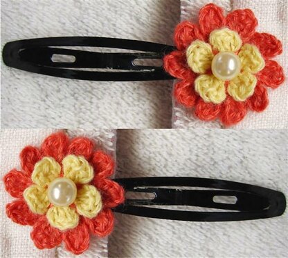 Hair-grip 17 – Peach flower 4