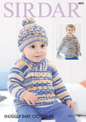 Sweaters and Hat in Sirdar Snuggly Baby Crofter DK - 4800 - Downloadable PDF