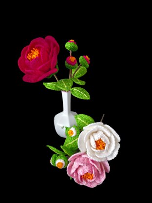 Crochet Camellia flowers pattern