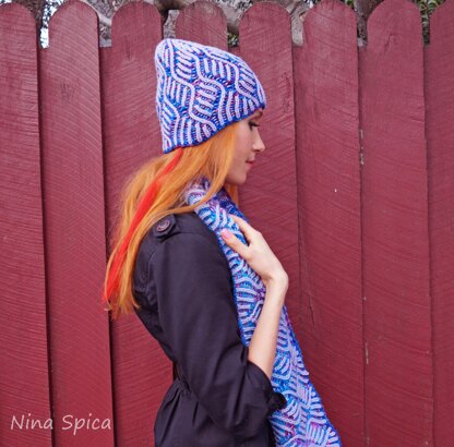 "Skyfall" brioche hat and cowl set