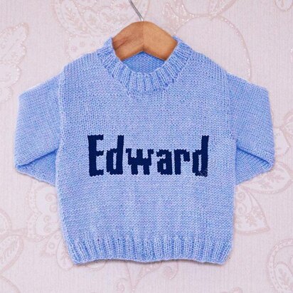 Intarsia - Edward Moniker Chart - Childrens Sweater