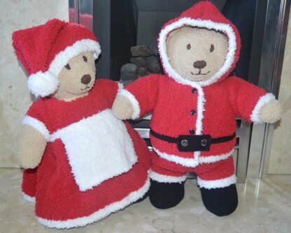 Santa and Mrs Claus Teddy Clothes