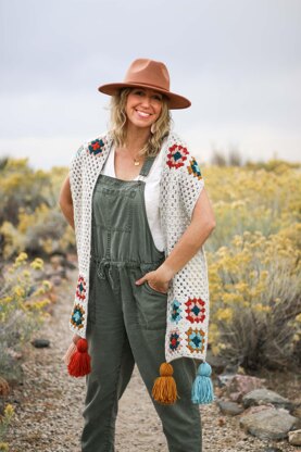 Perennial Granny Square Scarf