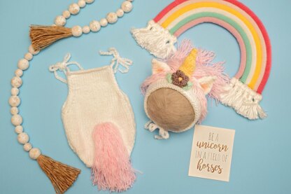 Unicorn Baby Knit Outfit Pattern