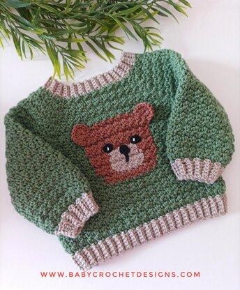 Tiny Ted Jumper Crochet pattern by BabyCrochetDesigns | LoveCrafts